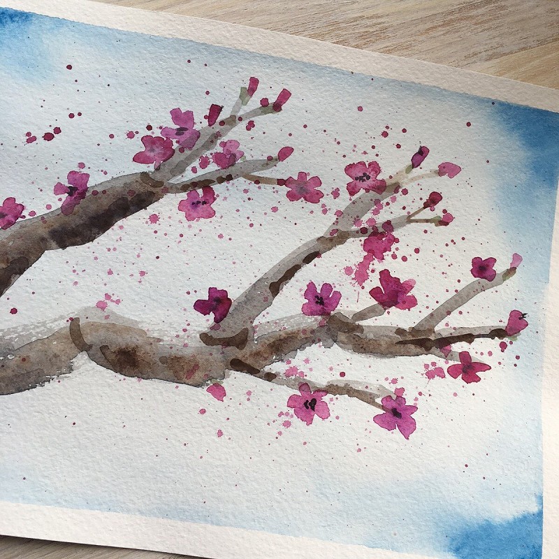 Видеокурс по рисованию «Акварельная весна» в школе Kreativity online